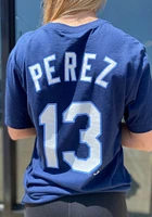Salvador Perez Kansas City Royals Navy Blue Name Number Short Sleeve Player T Shirt