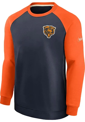 Nike Chicago Bears Mens Orange RAGLAN Long Sleeve Fashion Sweatshirt