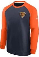 Nike Chicago Bears Mens Orange RAGLAN Long Sleeve Fashion Sweatshirt
