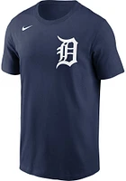 Javier Baez Detroit Tigers Navy Blue Name And Number Short Sleeve Player T Shirt