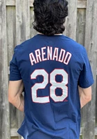 Nolan Arenado St Louis Cardinals Navy Blue Name And Number Short Sleeve Player T Shirt