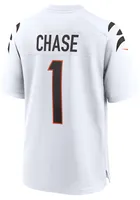 Ja'Marr Chase  Nike Cincinnati Bengals White Road Game Football Jersey