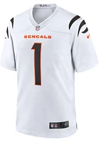 Ja'Marr Chase  Cincinnati Bengals White Road Game Football Jersey