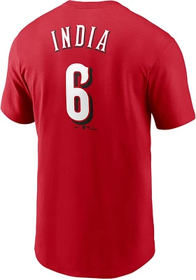 Jonathan India Cincinnati Reds Red Name Number Short Sleeve Player T Shirt