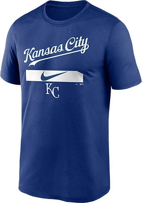 Nike Kansas City Royals Blue Icon Legend Script Short Sleeve T Shirt