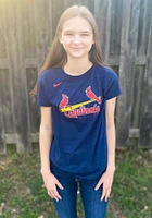 Nike St Louis Cardinals Womens Navy Blue Wordmark Short Sleeve T-Shirt
