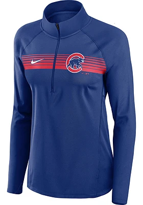 Nike Chicago Cubs Womens Blue Element Qtr Zip Pullover