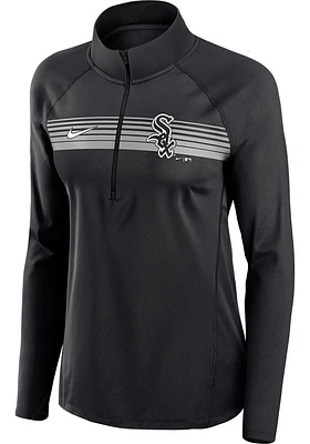 Nike Chicago White Sox Womens Black Element Qtr Zip Pullover