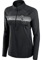 Nike Chicago White Sox Womens Black Element Qtr Zip Pullover