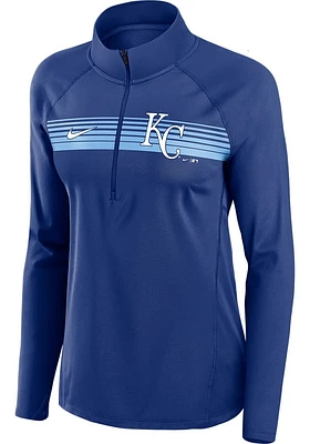 Nike Kansas City Royals Womens Blue Element Qtr Zip Pullover