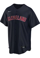 Shane Bieber Cleveland Guardians Mens Replica Alt Jersey - Navy Blue