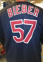 Shane Bieber Cleveland Guardians Mens Replica Alt Jersey - Navy Blue