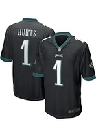 Jalen Hurts  Philadelphia Eagles Black Alternate Game Football Jersey
