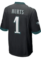 Jalen Hurts  Philadelphia Eagles Black Alternate Game Football Jersey