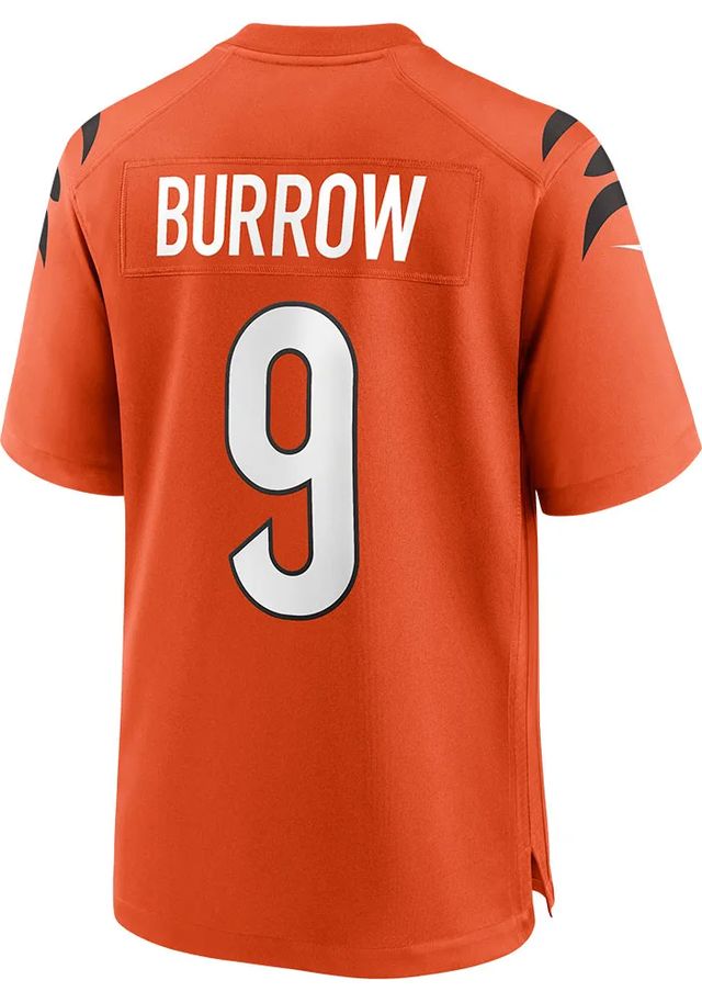 Joe Burrow  Nike Cincinnati Bengals Orange Alternate Game Football Jersey