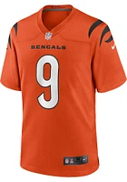 Joe Burrow  Cincinnati Bengals Orange Alternate Game Football Jersey