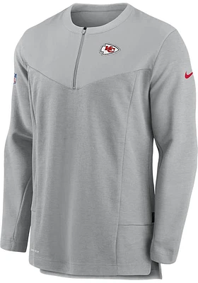 Nike Kansas City Chiefs Mens Dry Top UV HZ Long Sleeve Qtr Zip Pullover