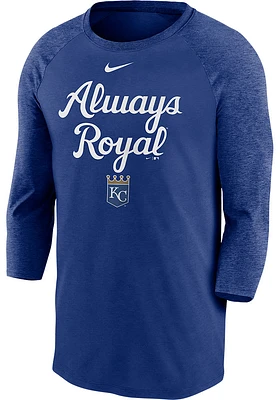 Nike Kansas City Royals Blue Local Phrase Long Sleeve Fashion T Shirt