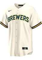 Milwaukee Brewers Mens Nike Replica Home Jersey - White