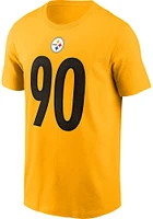 TJ Watt Pittsburgh Steelers White Name Number Short Sleeve Player T Shirt