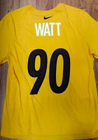 TJ Watt Pittsburgh Steelers White Name Number Short Sleeve Player T Shirt
