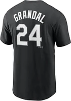 Yasmani Grandal Chicago White Sox Black Name And Number Short Sleeve Player T Shirt