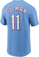 Ronald Guzman Texas Rangers Light Blue Name And Number Short Sleeve Player T Shirt