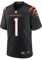 Ja'Marr Chase  Cincinnati Bengals Black Home Game Football Jersey