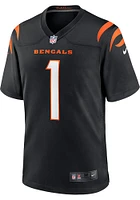 Ja'Marr Chase  Cincinnati Bengals Black Home Game Football Jersey