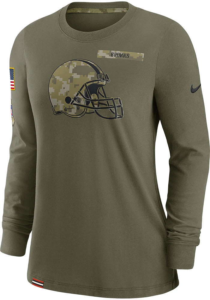 Nike Cleveland Browns Womens Green Solute to Service LS Tee