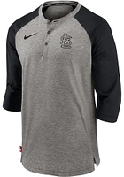 Nike St Louis Cardinals Charcoal Dry Top Flux Long Sleeve Fashion T Shirt