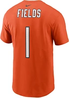 Justin Fields Chicago Bears Name Number Short Sleeve Player T Shirt