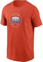 Nike Houston Astros Orange Coop Logo Short Sleeve T Shirt