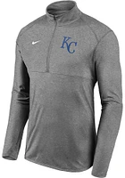Nike Kansas City Royals Mens Grey Element Long Sleeve Qtr Zip Pullover