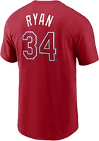 Nolan Ryan Texas Rangers Coop Name And Number Short Sleeve Player T Shirt