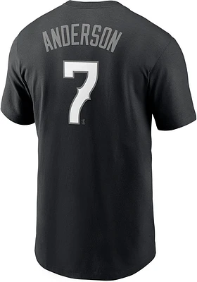 Tim Anderson Chicago White Sox Black City Connect Short Sleeve Player T Shirt