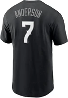 Tim Anderson Chicago White Sox Black City Connect Short Sleeve Player T Shirt