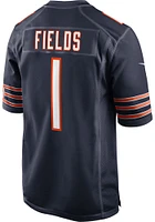 Justin Fields  Nike Chicago Bears Navy Blue Home Game Football Jersey