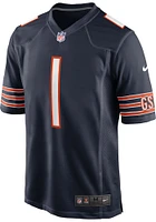 Justin Fields  Nike Chicago Bears Navy Blue Home Game Football Jersey