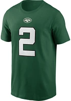 Zach Wilson New York Jets Green Name Number Short Sleeve Player T Shirt
