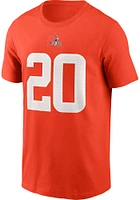 Greg Newsome II Cleveland Browns Orange Name Number Short Sleeve Player T Shirt