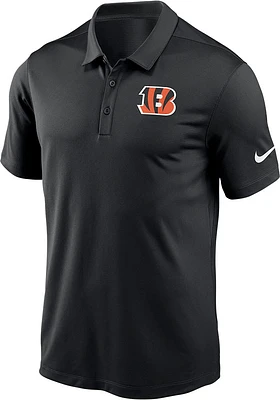 Nike Cincinnati Bengals Mens Black Franchise Design Short Sleeve Polo