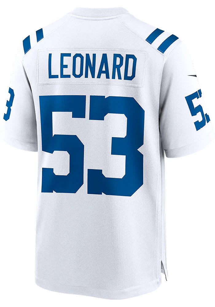 Shaquille Leonard Nike Indianapolis Colts White ROAD GAME Football Jersey