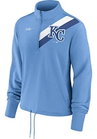 Nike Kansas City Royals Womens Light Blue Rewind Qtr Zip