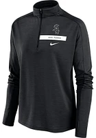 Nike Chicago White Sox Womens Black Local Qtr Zip Pullover