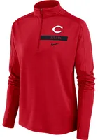 Nike Cincinnati Reds Womens Red Local Qtr Zip Pullover