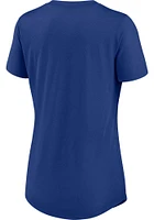 Nike Kansas City Royals Womens Blue Cinch Short Sleeve T-Shirt