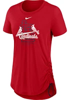 Nike St Louis Cardinals Womens Red Cinch Short Sleeve T-Shirt
