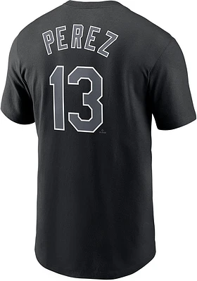 Salvador Perez Kansas City Royals Black Refresh Name Number Short Sleeve Player T Shirt