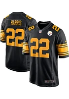 Najee Harris  Nike Pittsburgh Steelers Black Home Game Football Jersey